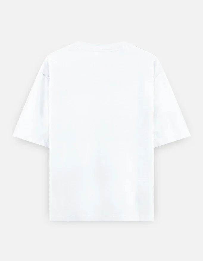 Back view of plain white short sleeve t-shirt, Nairove Closet modern essentials