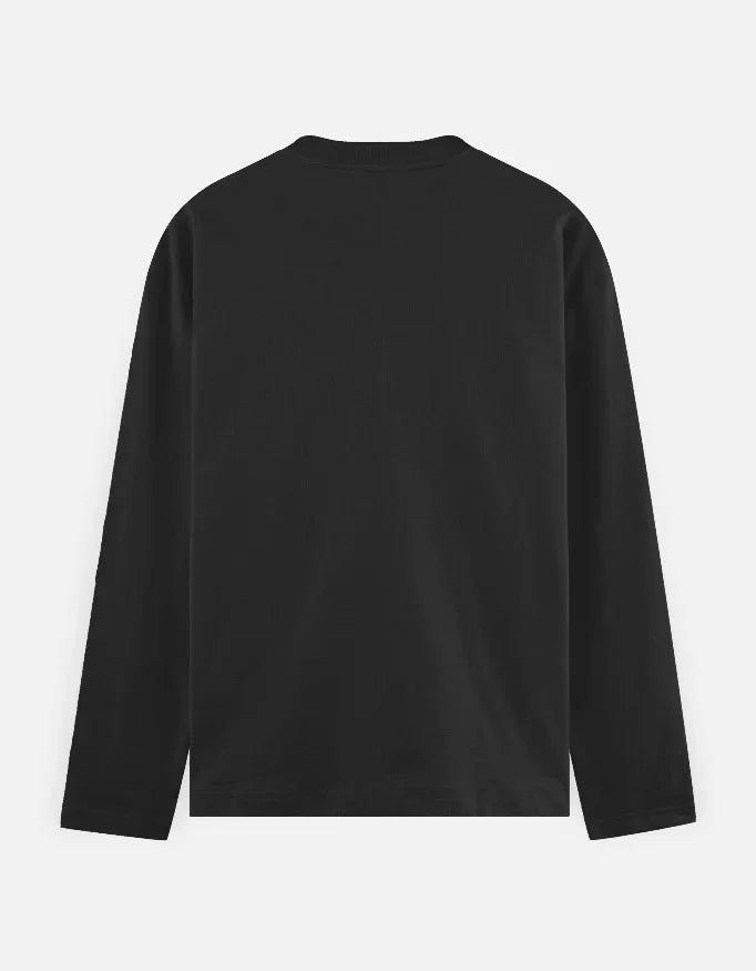 Nairove Closet black long sleeve shirt, back view, minimalist fashion design