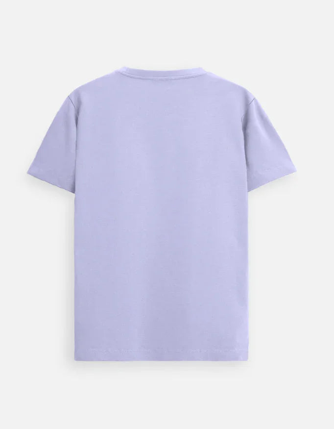 Light purple short sleeve t-shirt, back view, Nairove Closet fashion basics