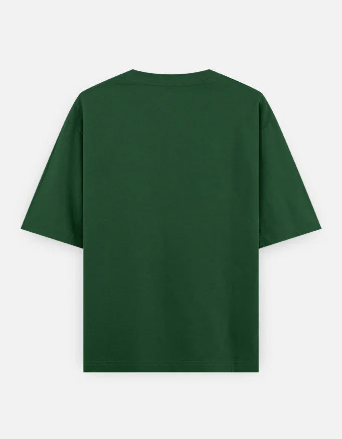 Nairove Closet dark green short sleeve t-shirt back view on white background