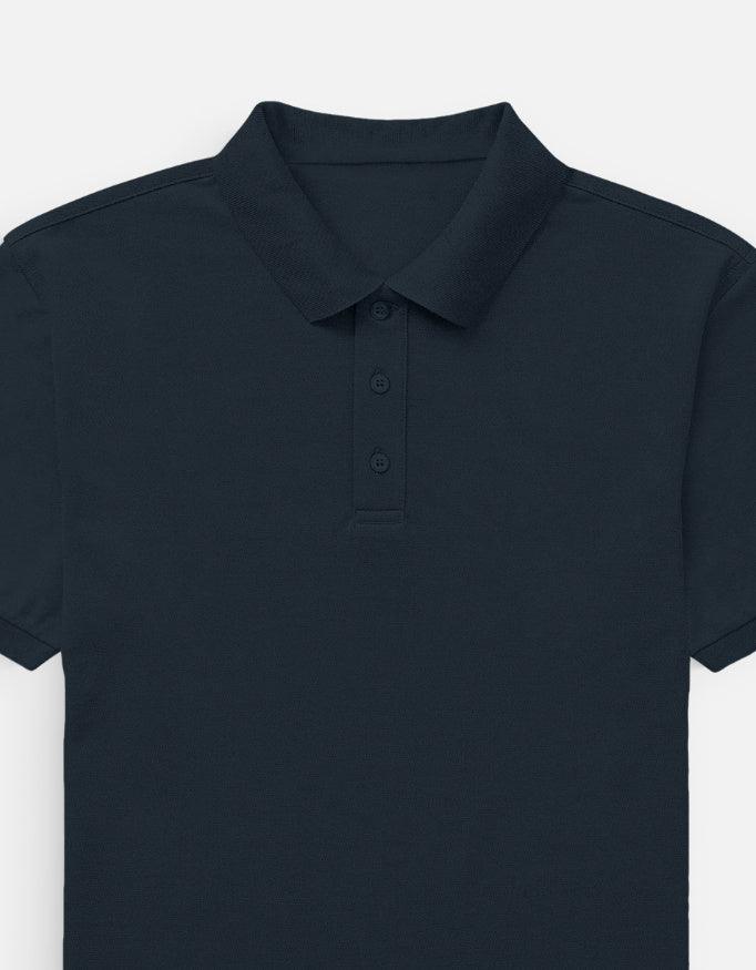 Black short sleeve polo shirt with collar and buttons, Nairove Closet fashion