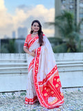 White Paithani Saree