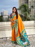 Yellow Paithani Saree