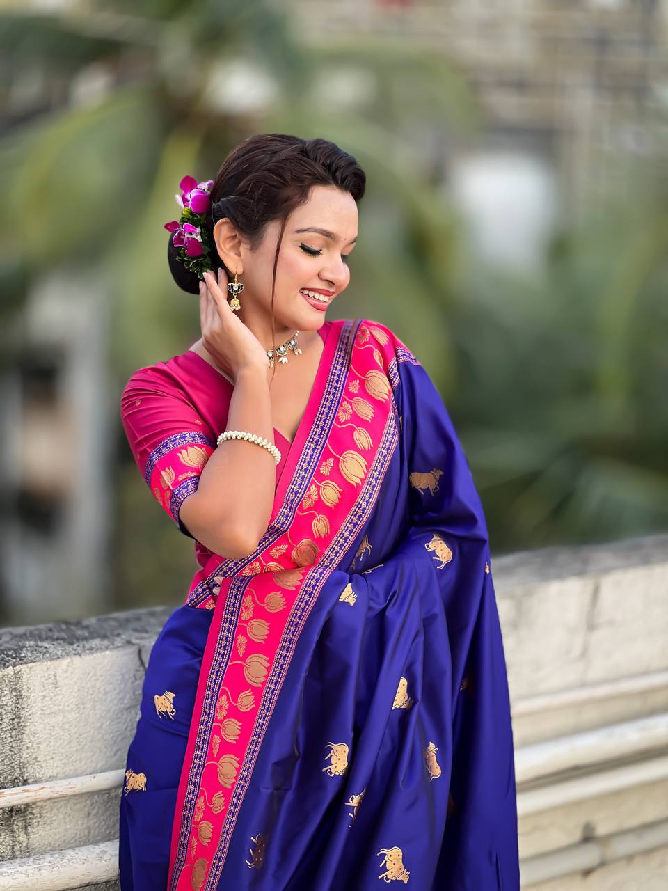 Blue Paithani Saree