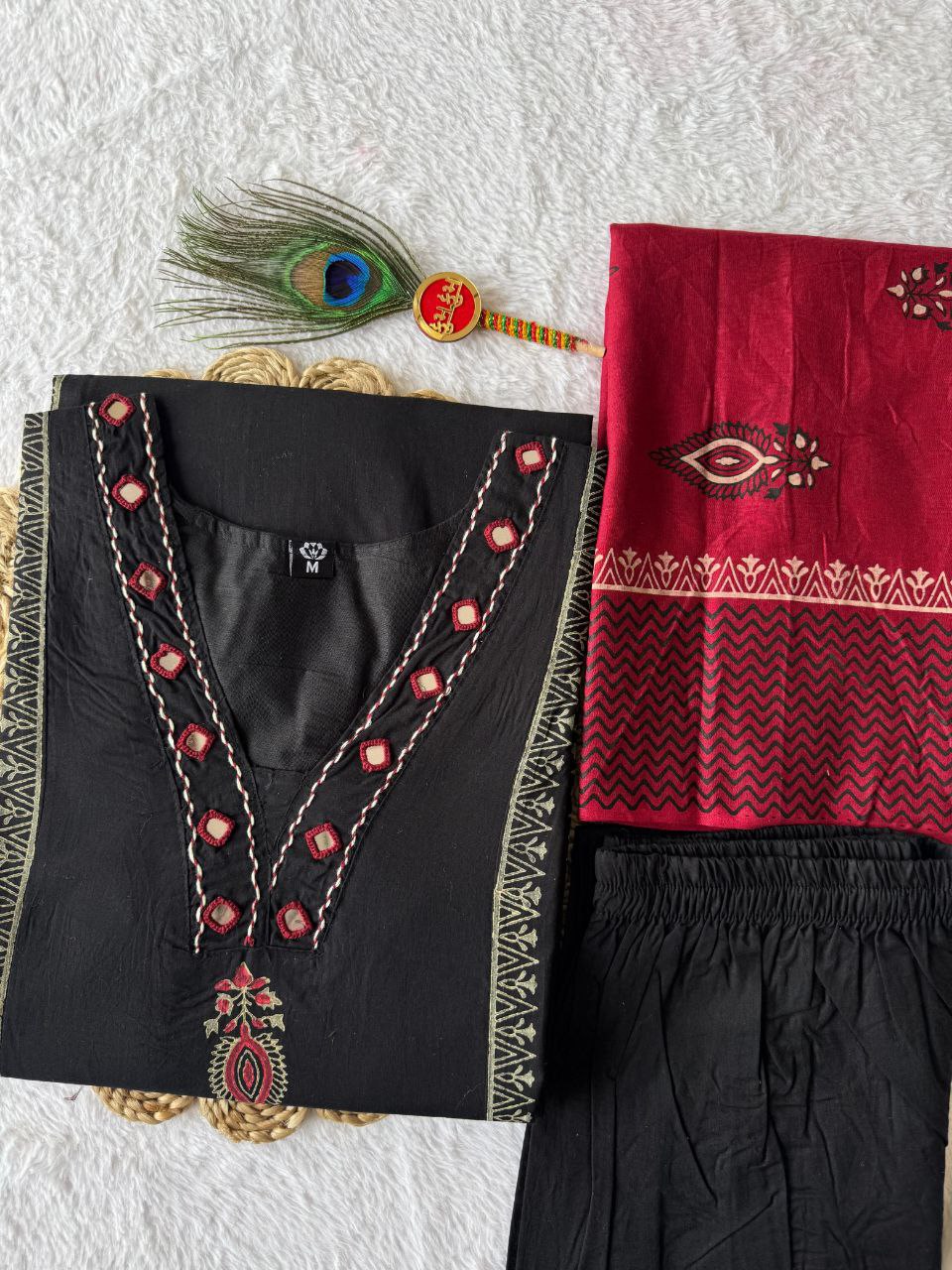 Black Kurti Set