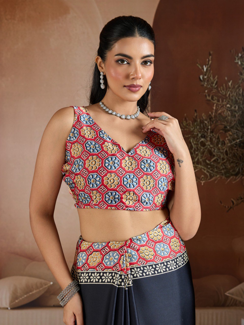 Pure Ajrakh Satin Black