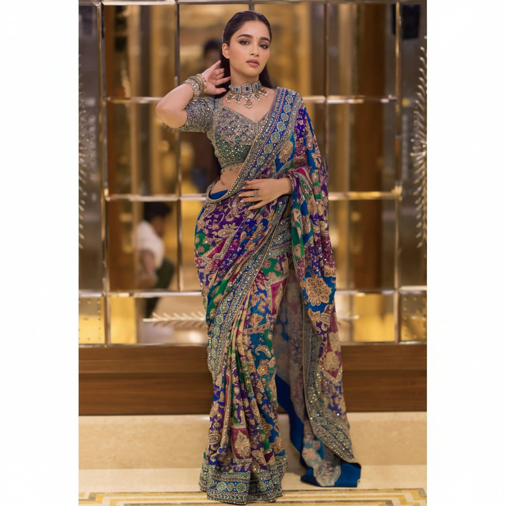 Purple Silk Saree