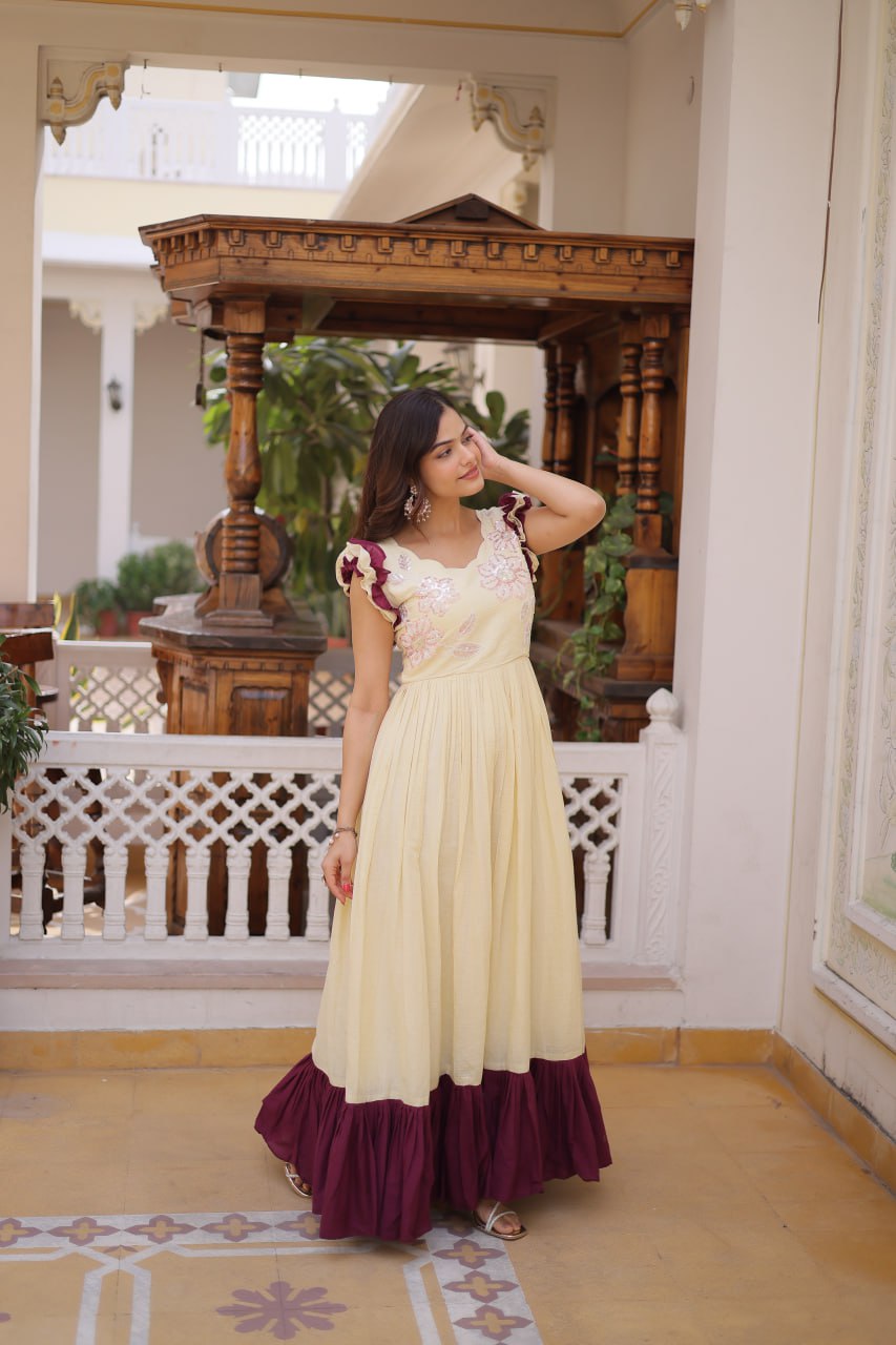 Cream Cotton Gown