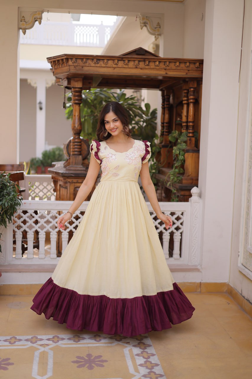 Cream Cotton Gown