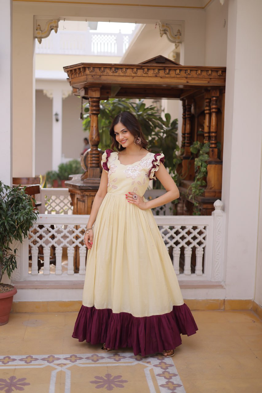 Cream Cotton Gown