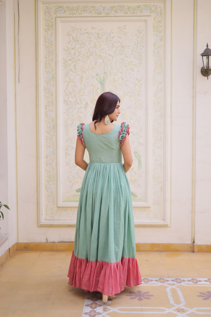 SeaGreen Cotton Gown