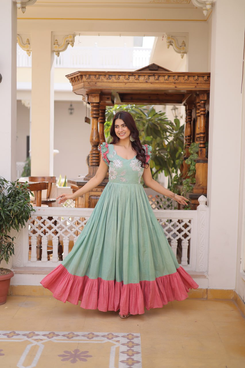 SeaGreen Cotton Gown