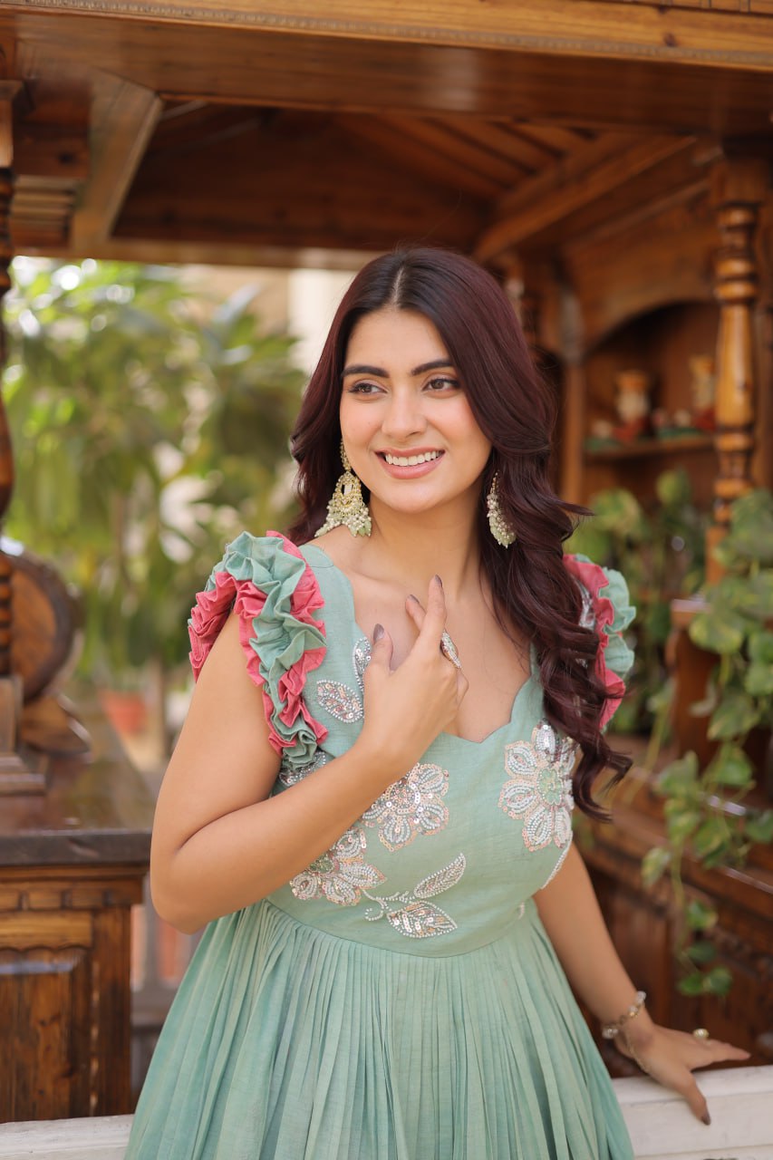 SeaGreen Cotton Gown