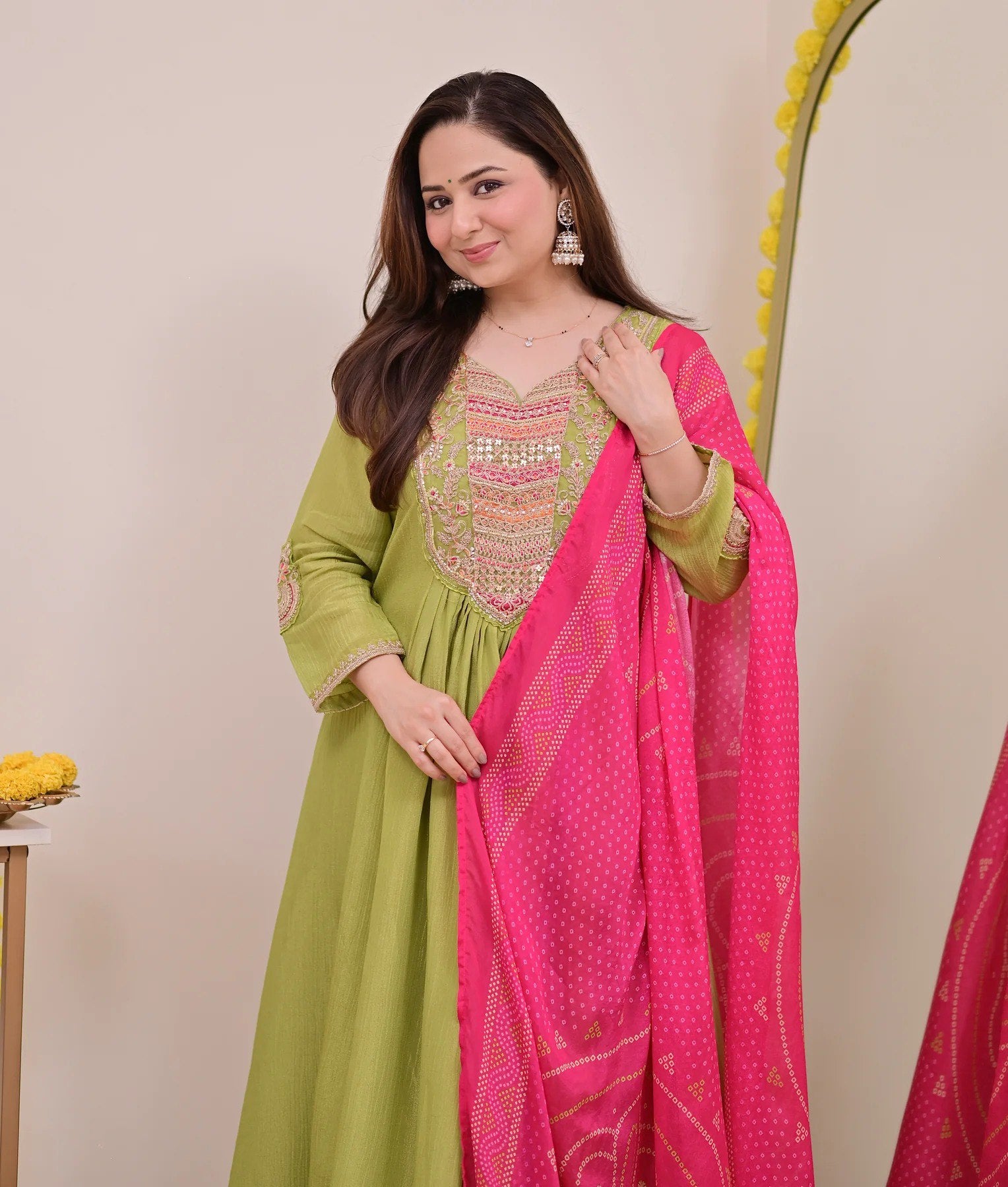 Green Anarkali