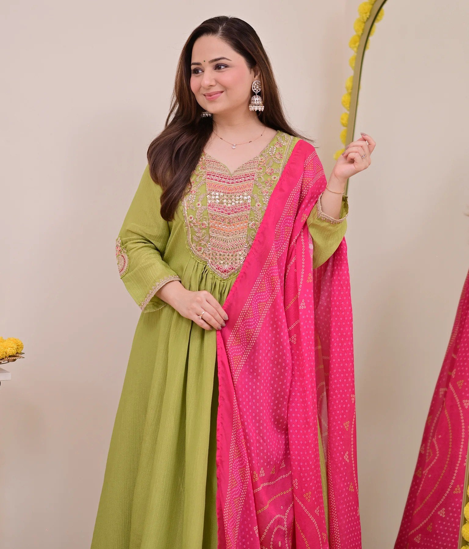 Green Anarkali