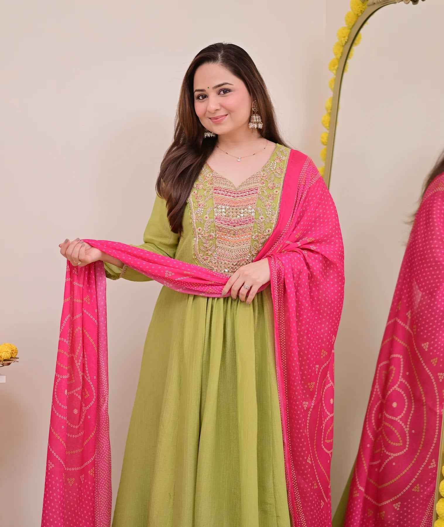 Green Anarkali