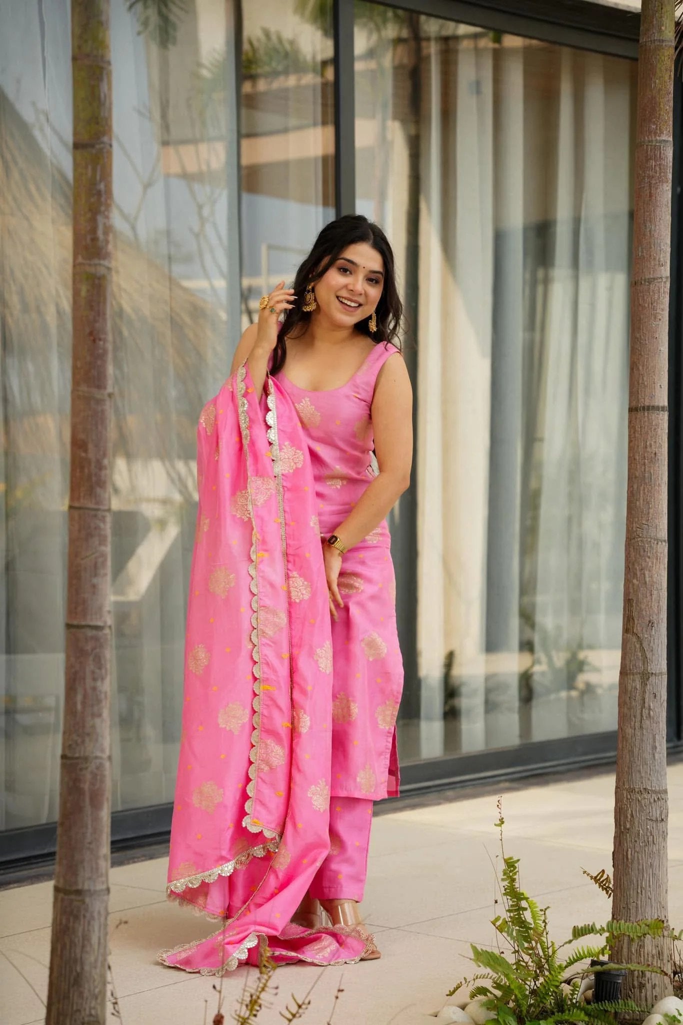 Pink Kurti Set
