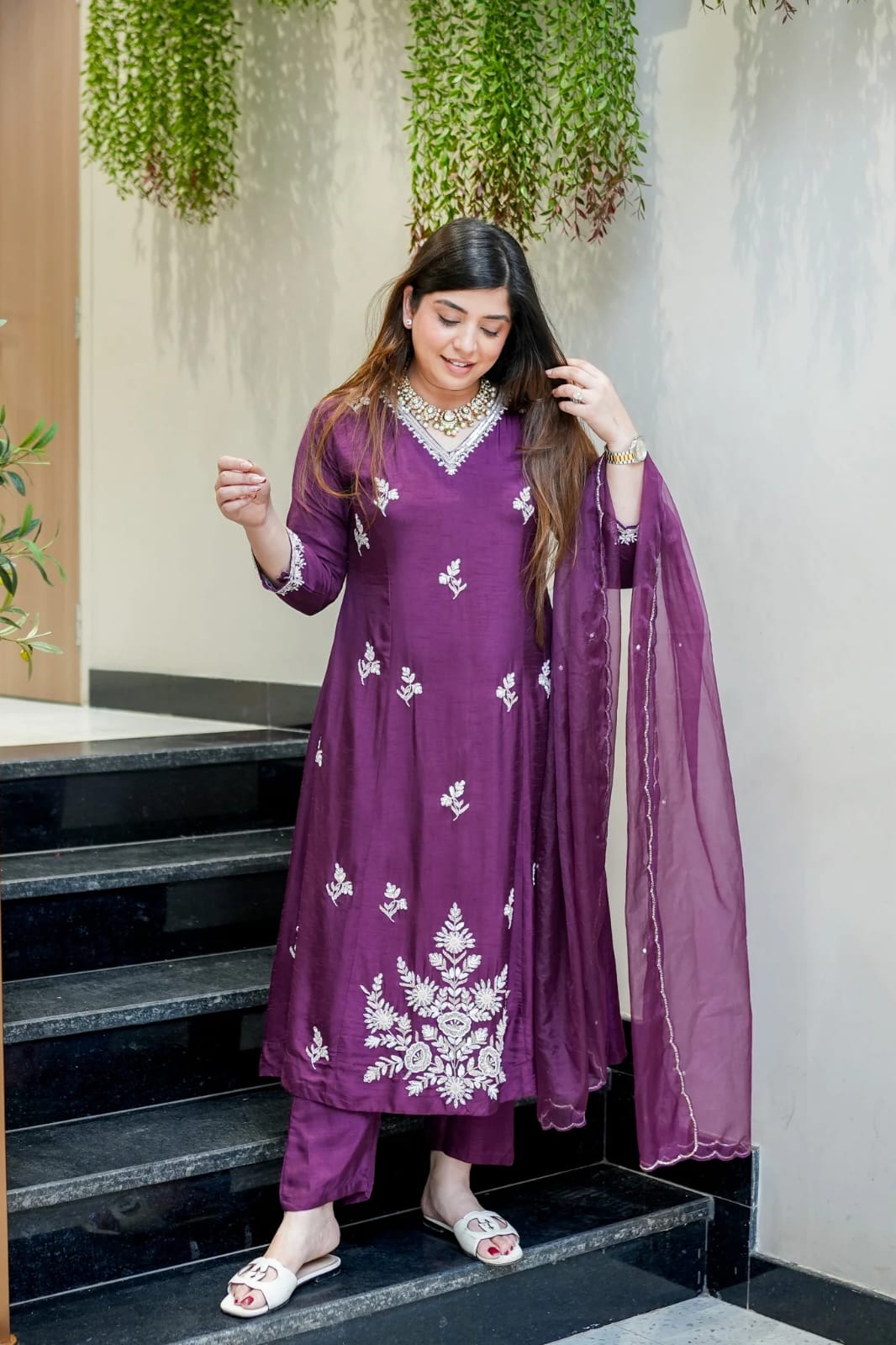 Purple Kurti set