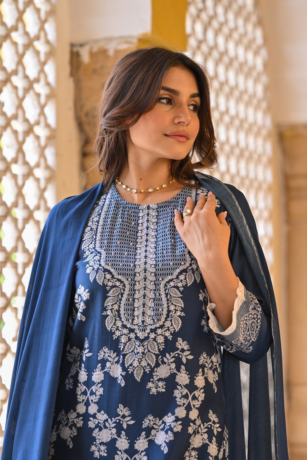 Blue Kurti Set