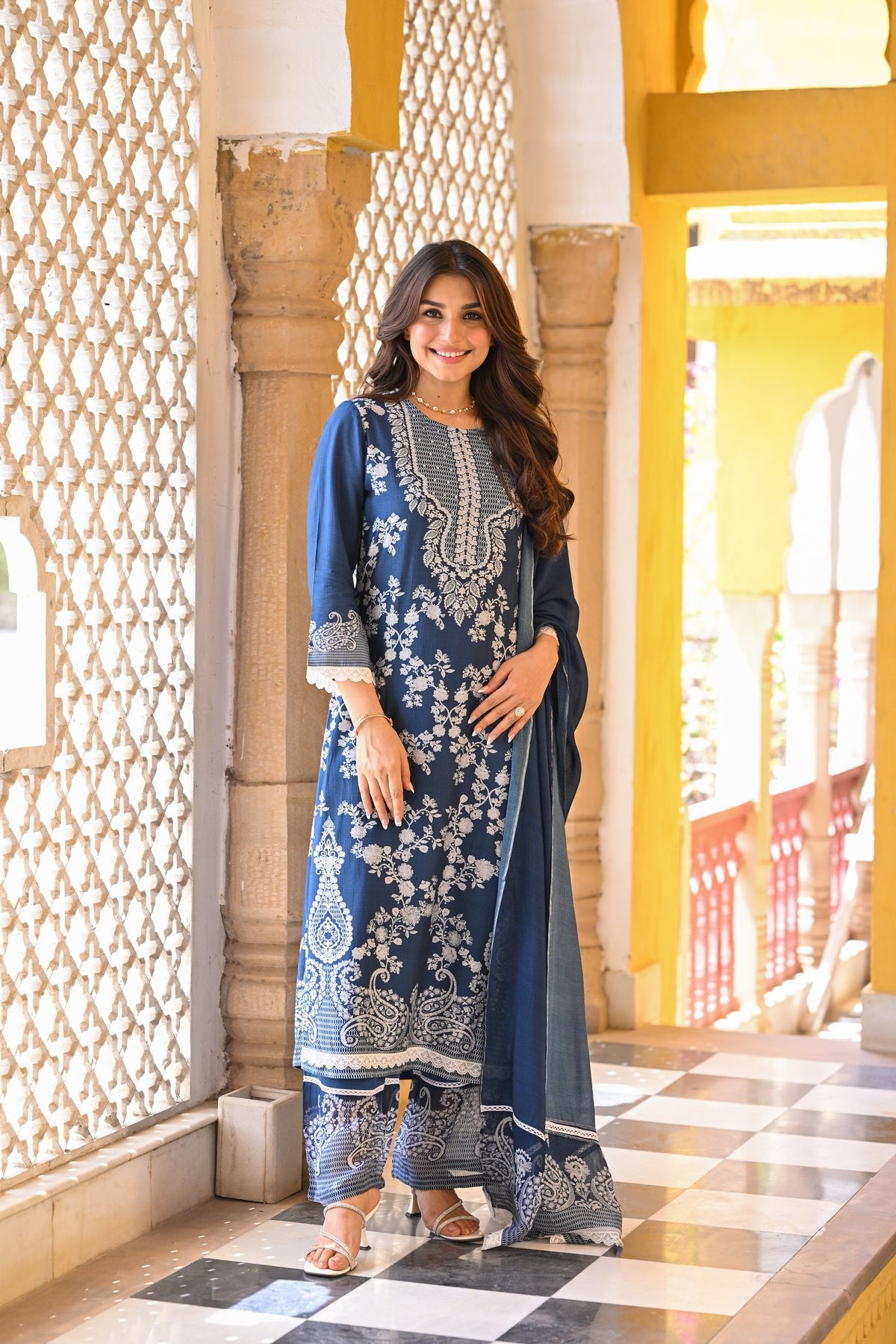Blue Kurti Set