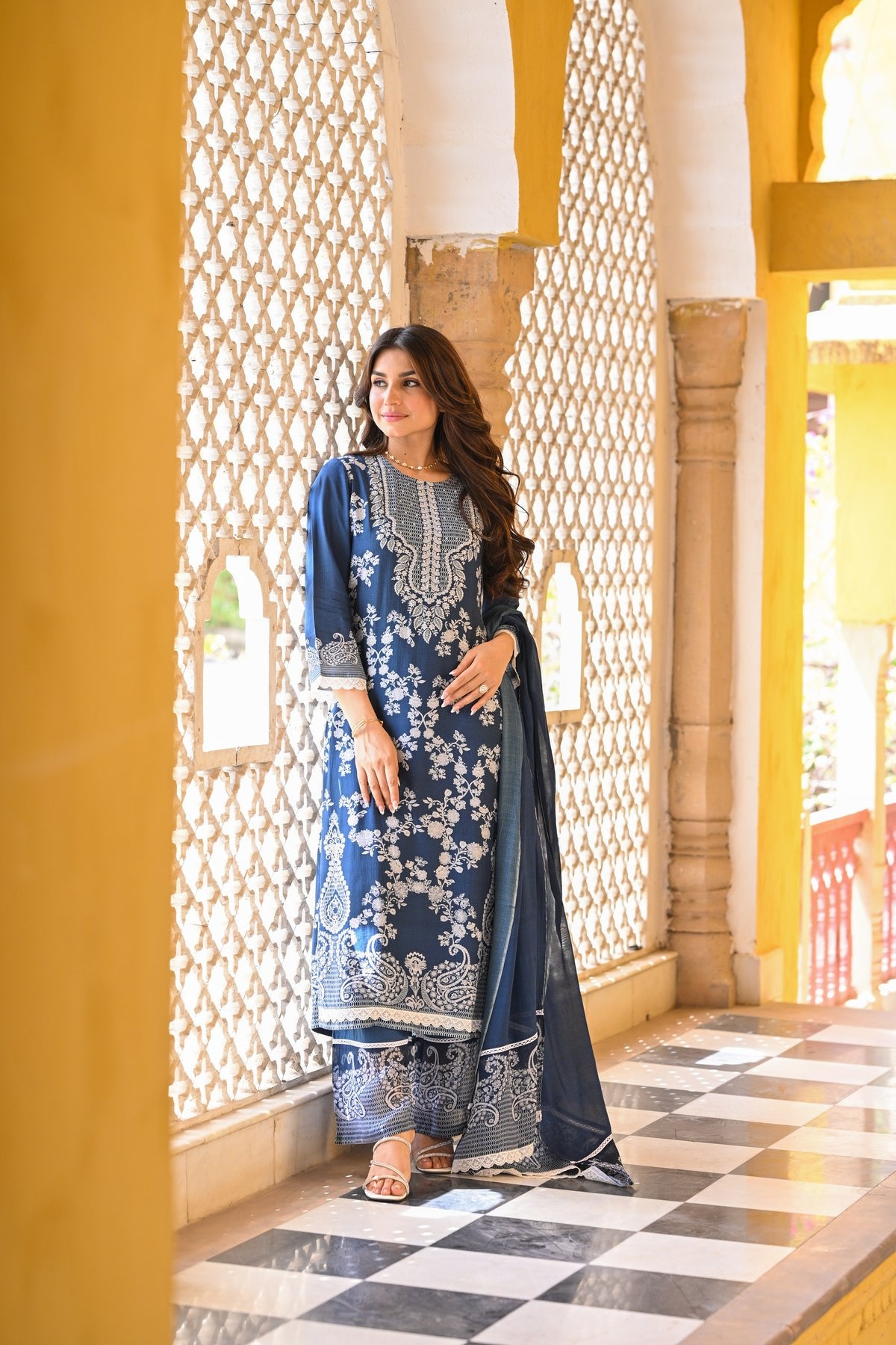 Blue Kurti Set