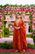 Rust Orange Kurti Set