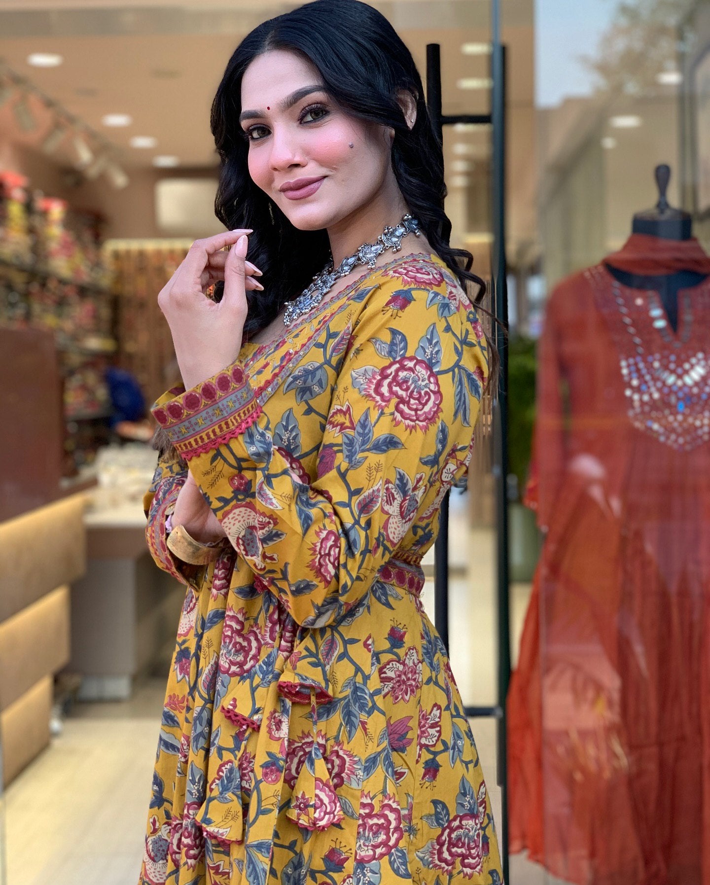 Yellow Anarkali