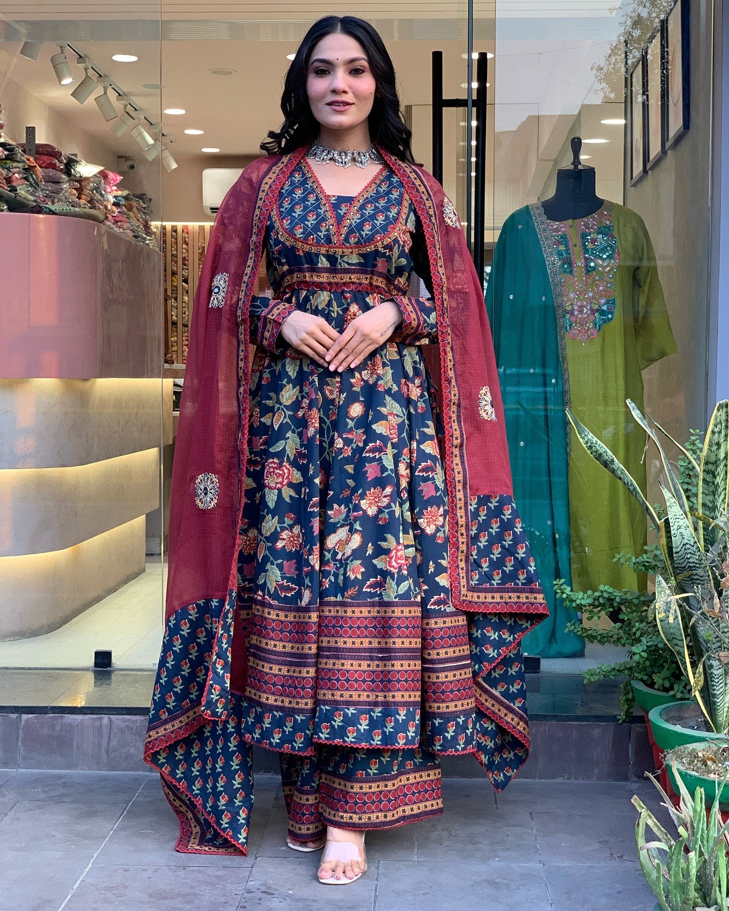 Blue Anarkali