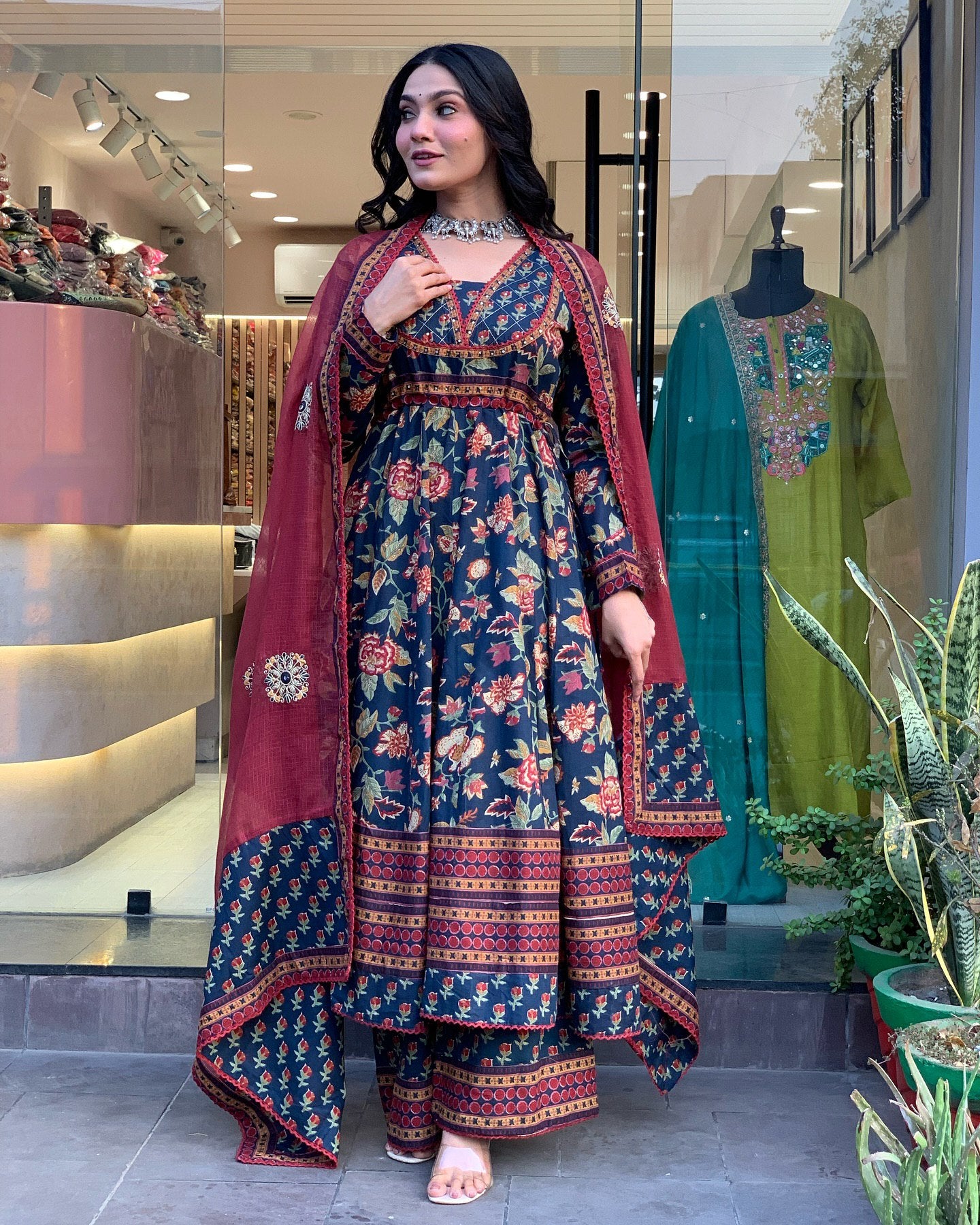 Blue Anarkali