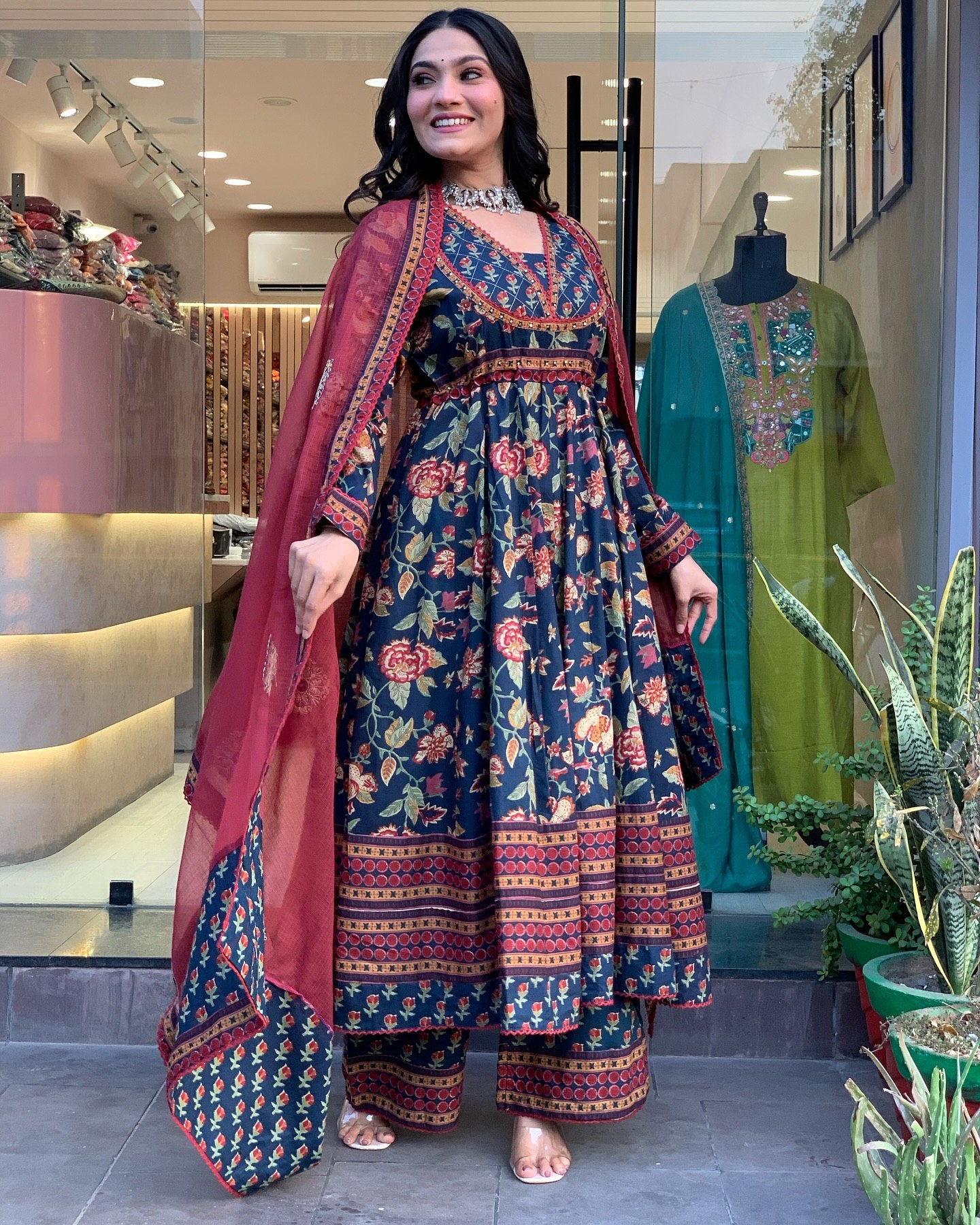 Blue Anarkali