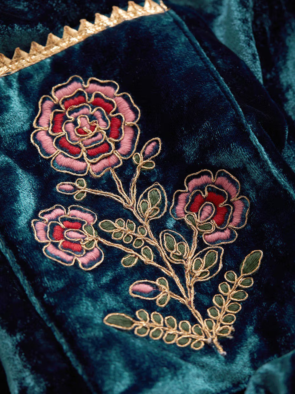 Velvet Blue Kurti Set