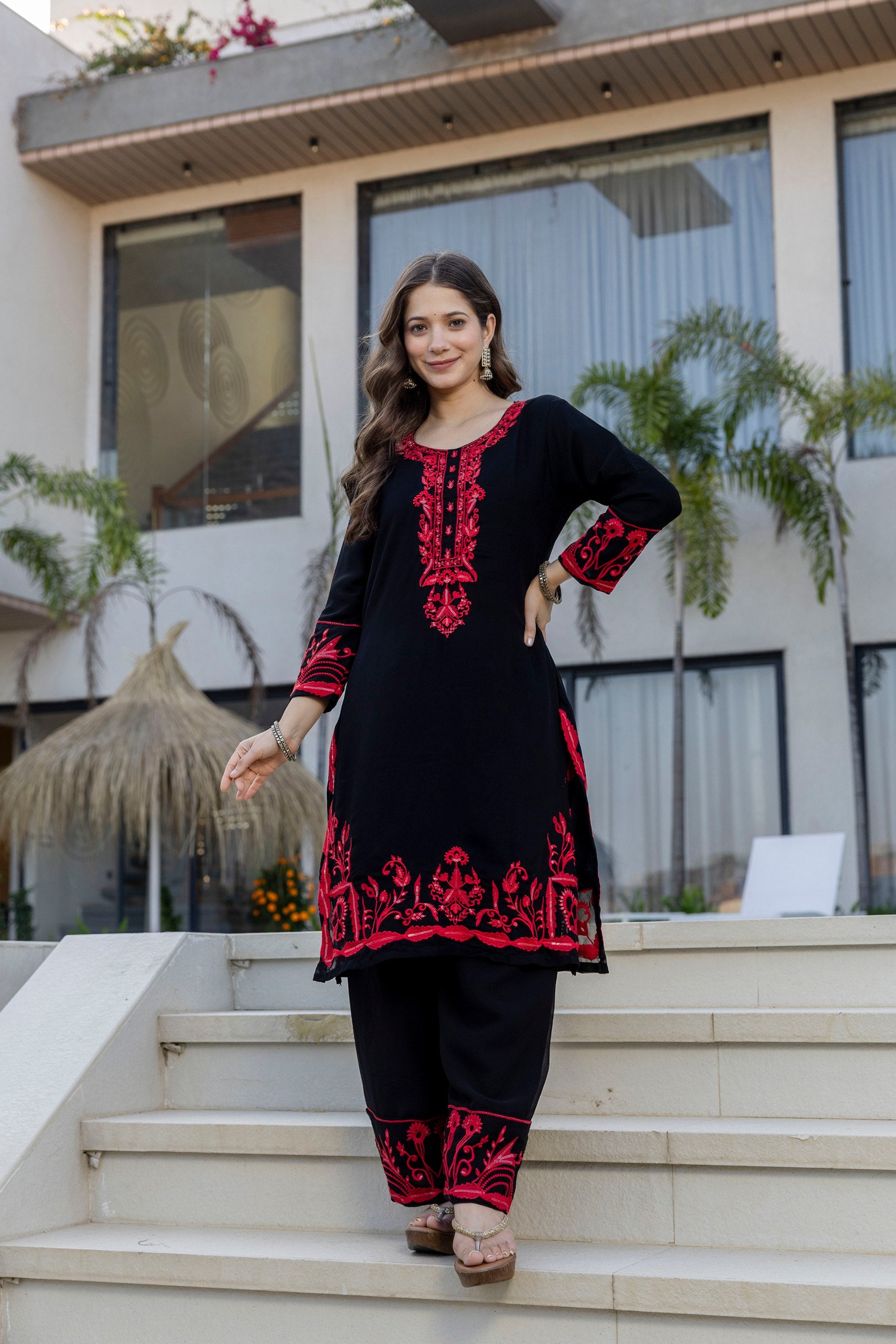 Black Kurti Set