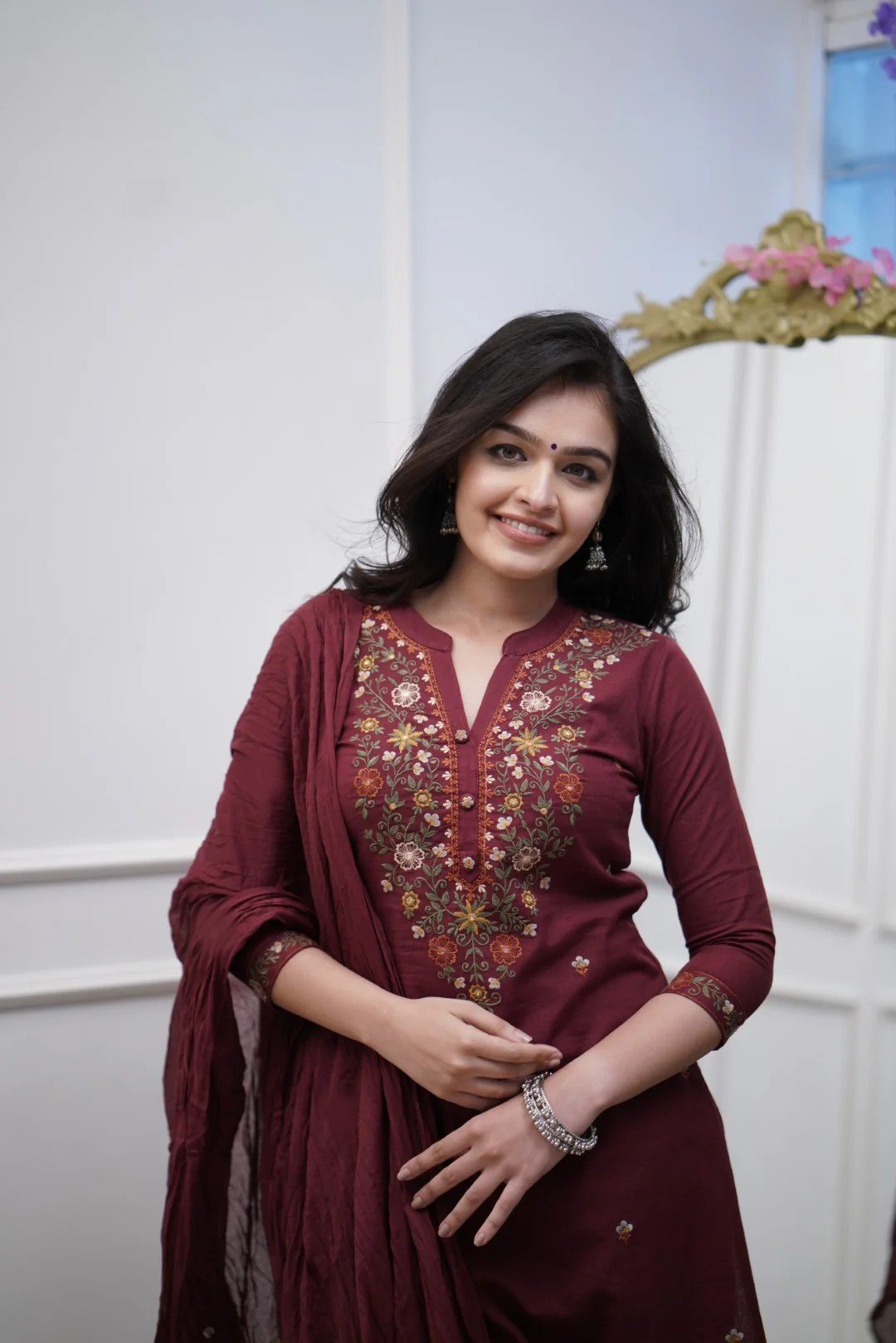 Maroon Kurti Set