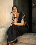 Black Mul Saree