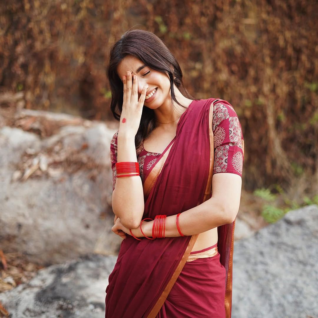 Red Mul Saree