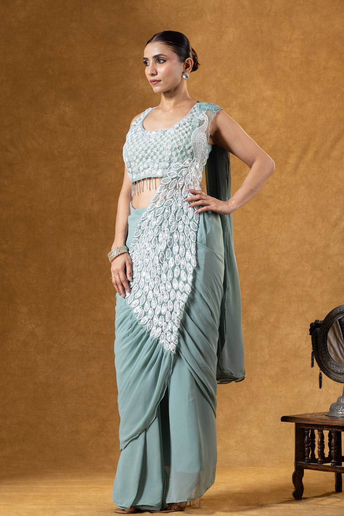 Mint Green Georgette
