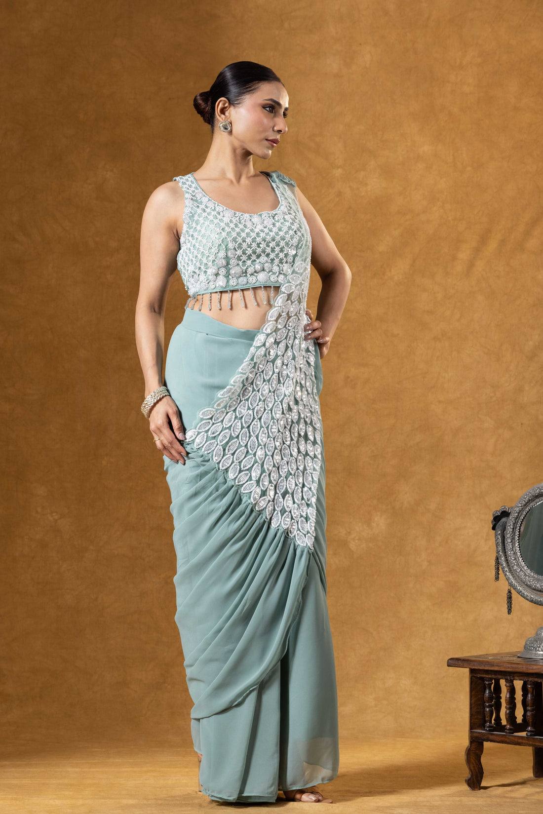 Mint Green Georgette