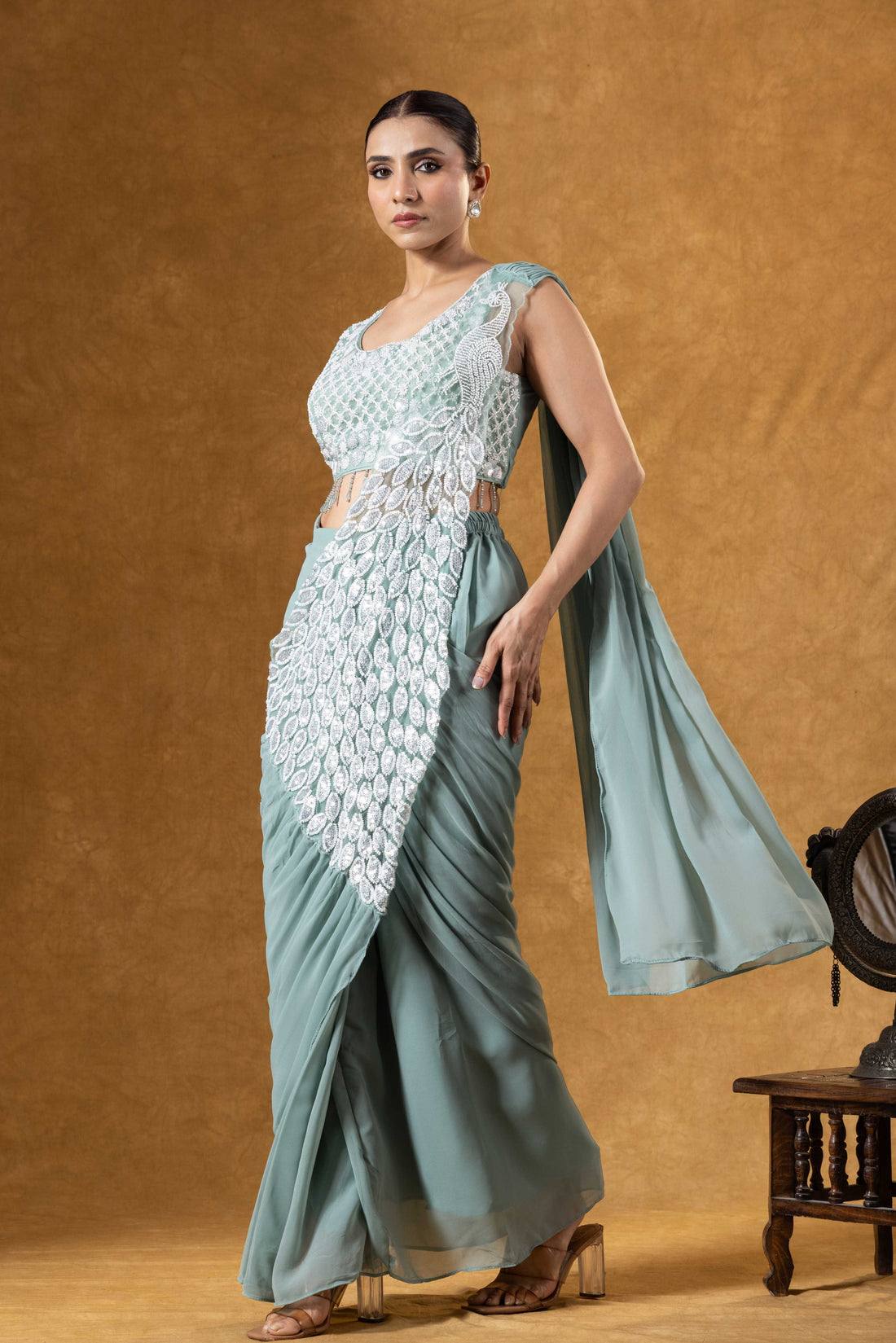 Mint Green Georgette