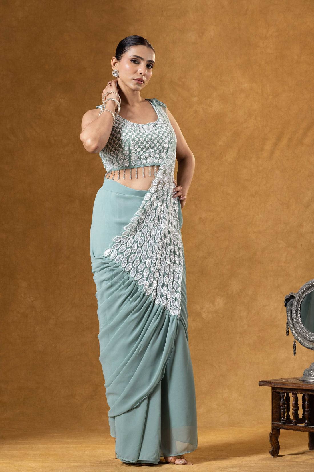Mint Green Georgette