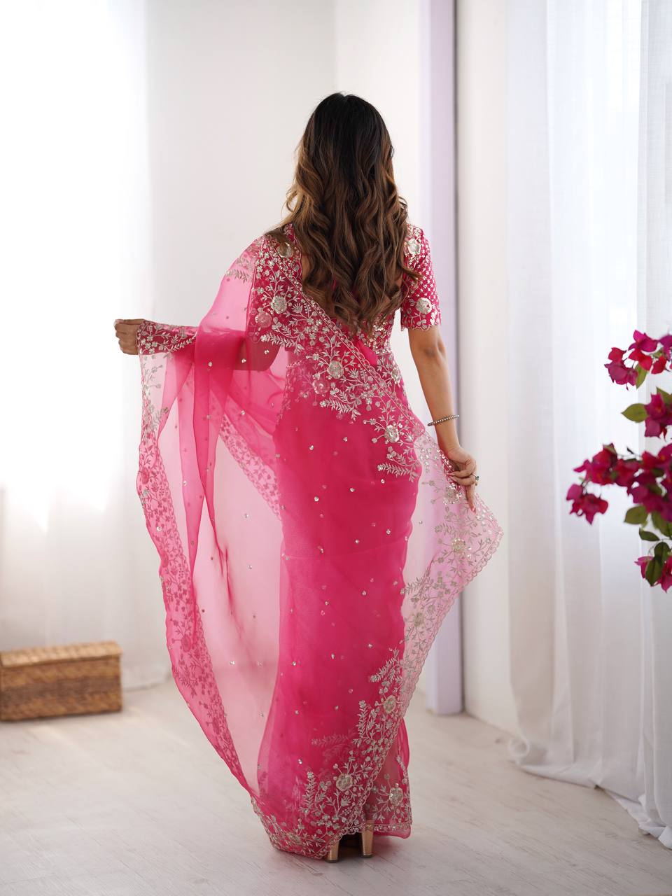 Pink Organza Silk