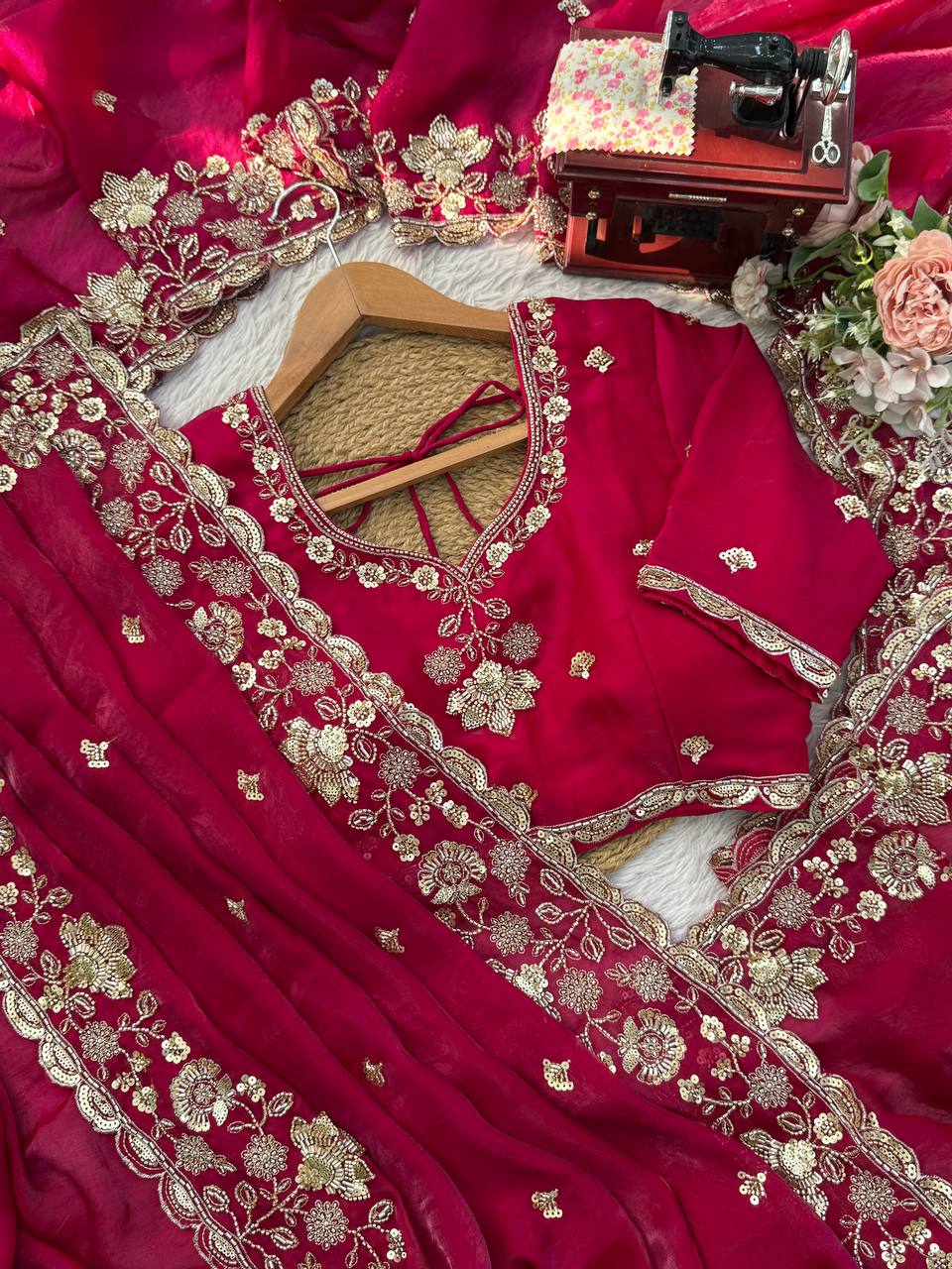 Red Silk Saree