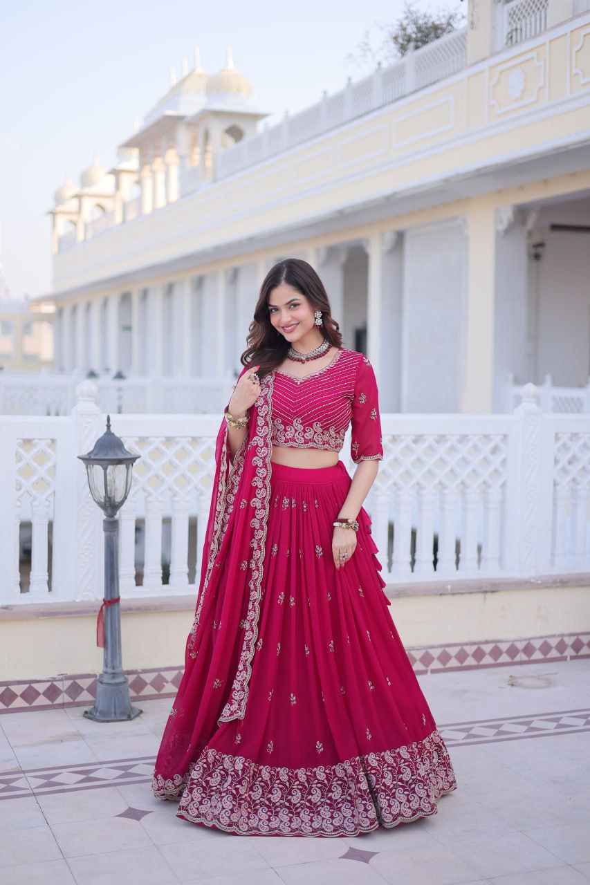 Pink Bloom Lehenga