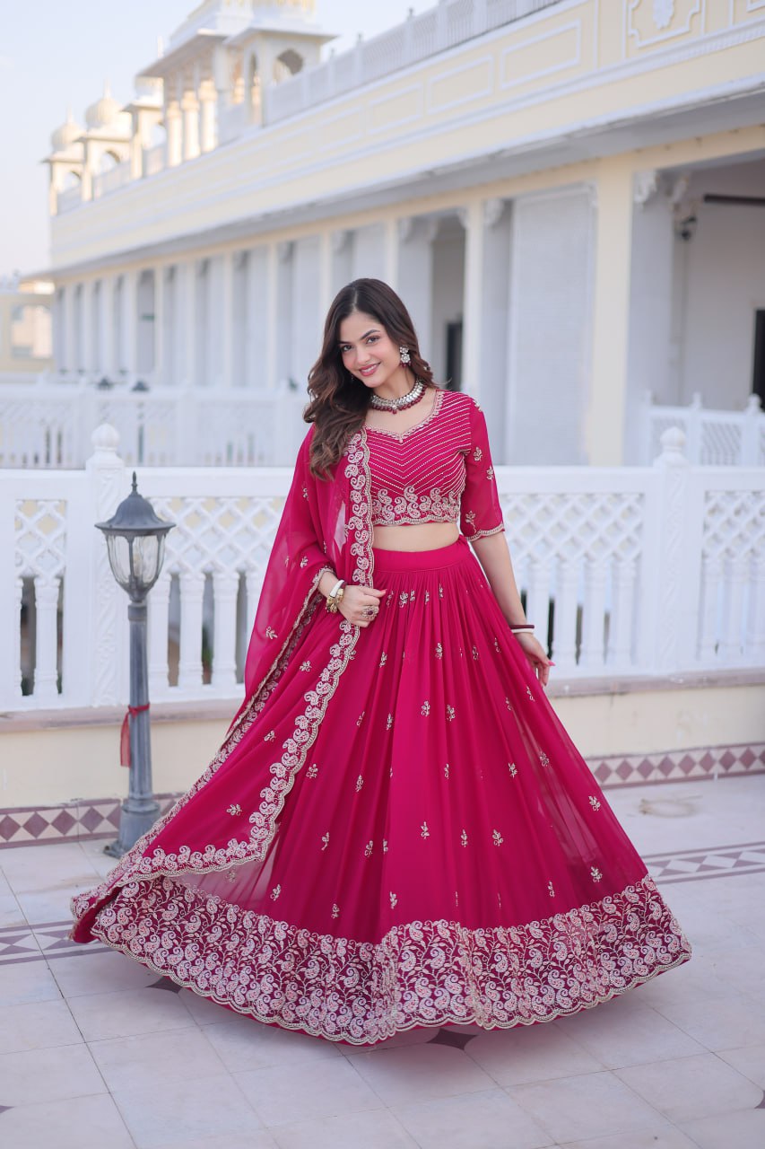 Pink Bloom Lehenga