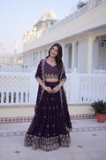 Purple Bloom Lehenga