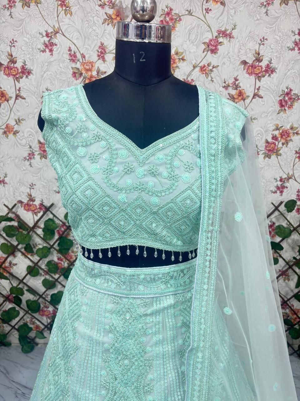 Seafoan Green Lehenga