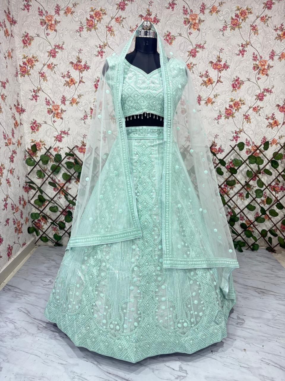 Seafoan Green Lehenga