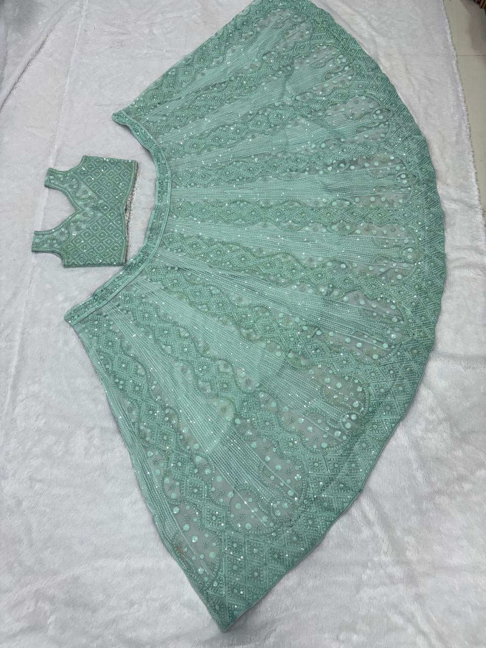 Seafoan Green Lehenga