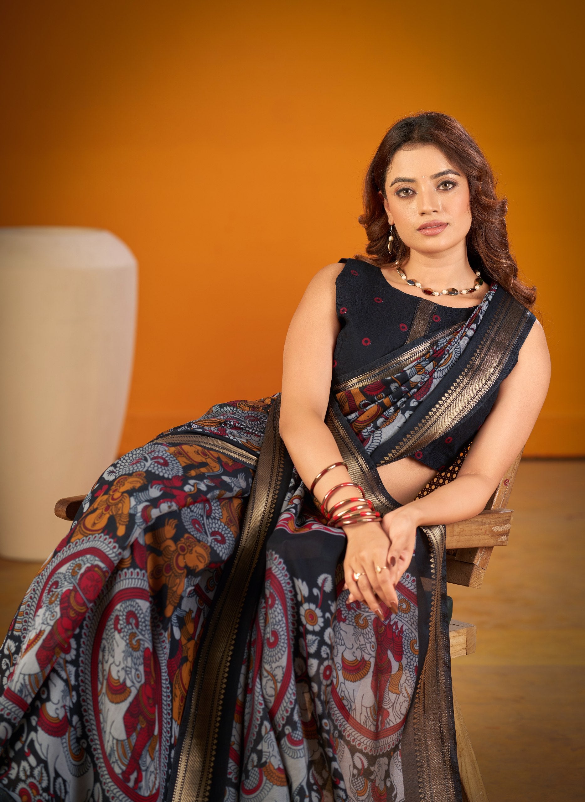 Black Vascose Saree
